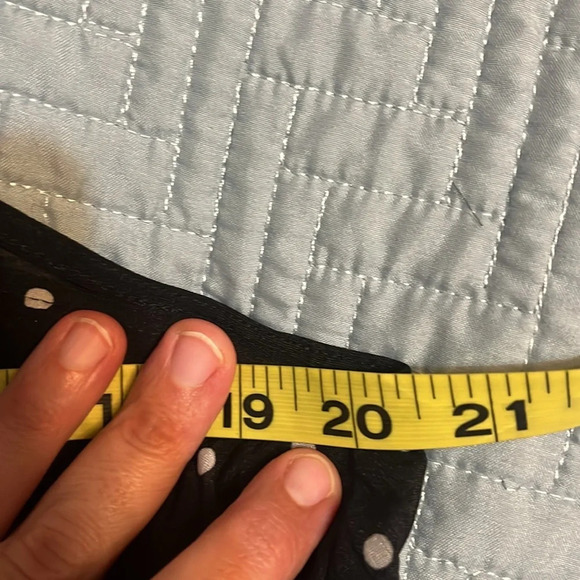 H&M Divided Sheer Polka Dot Blouse Peter Pan Collar with String Bow Size 6 - Picture 7 of 7